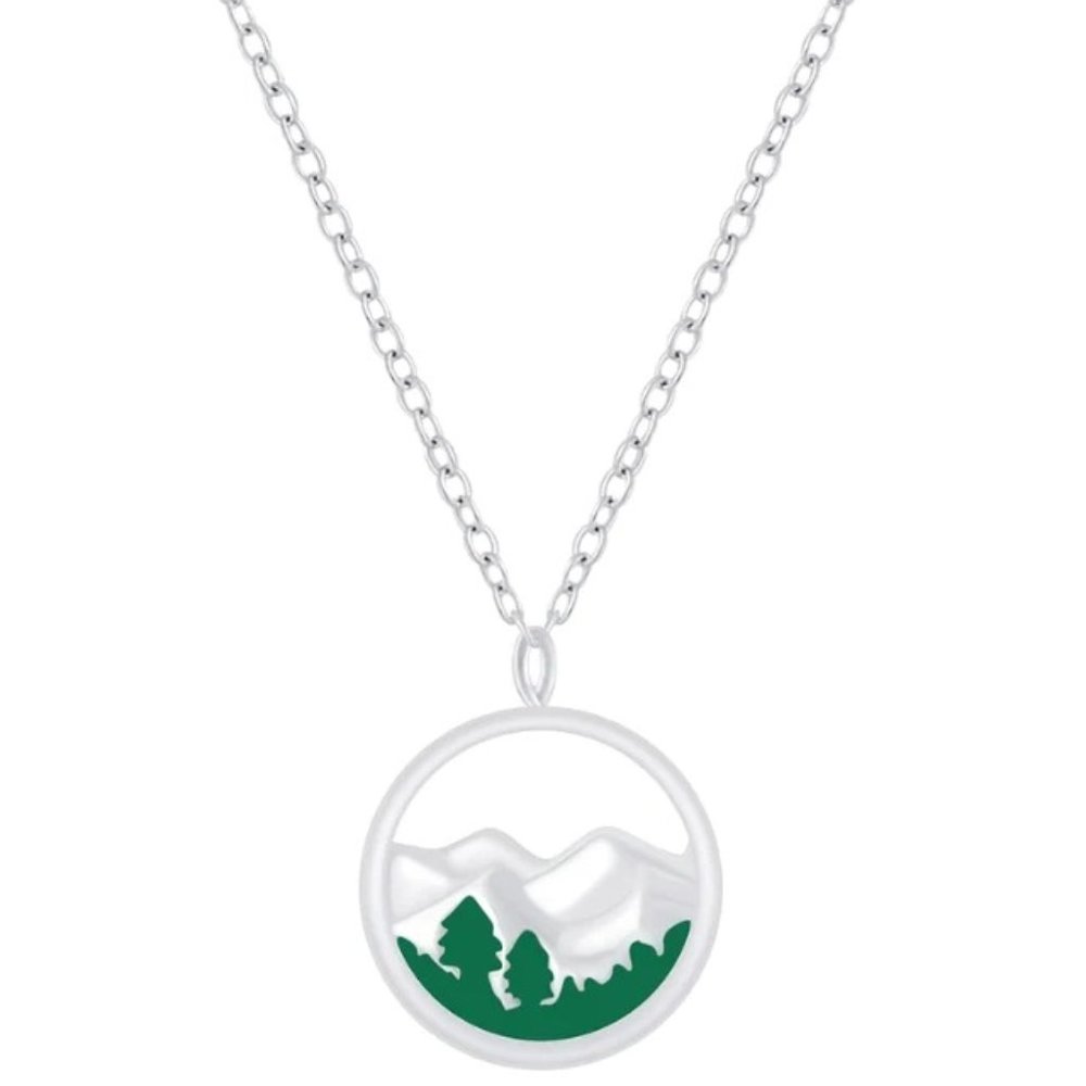 Sterling Silver Mountain Necklace